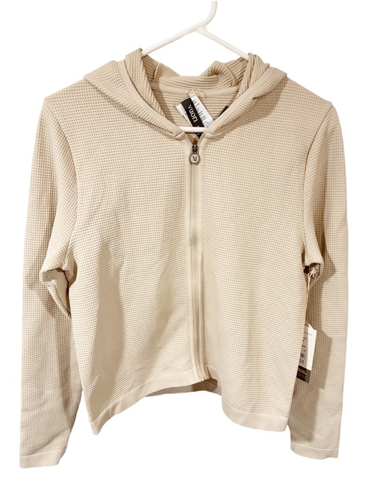 Vuori Tops - Vuori Waffle Seamless Zip Hoodie Oatmeal Tan Size Large NEW